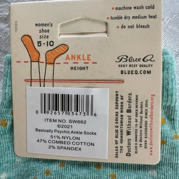 Blue Q Womens Cotton Ankle Socks Basically Psychic - Picture 6 of 6